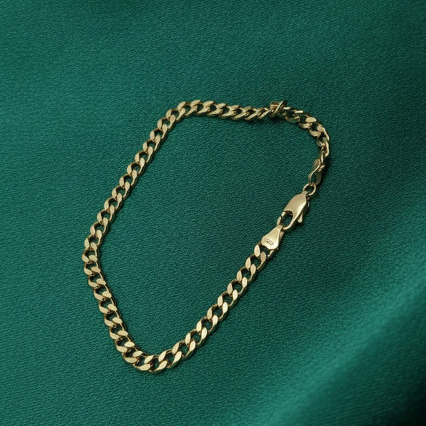 Pulsera Cubana 5MM - fondo verde