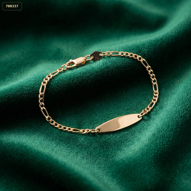 Pulsera 3X1 con Placa Ovalada 13CM - fondo verde
