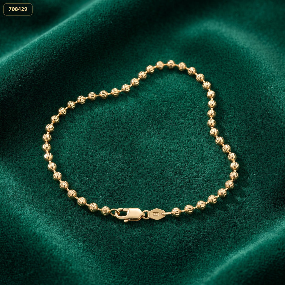 Pulsera Militar Balin Facetado 3MM 21CM - con modelo