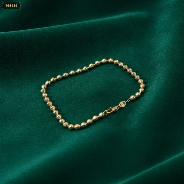 Pulsera Militar Balin Facetado 4MM 21CM - fondo verde