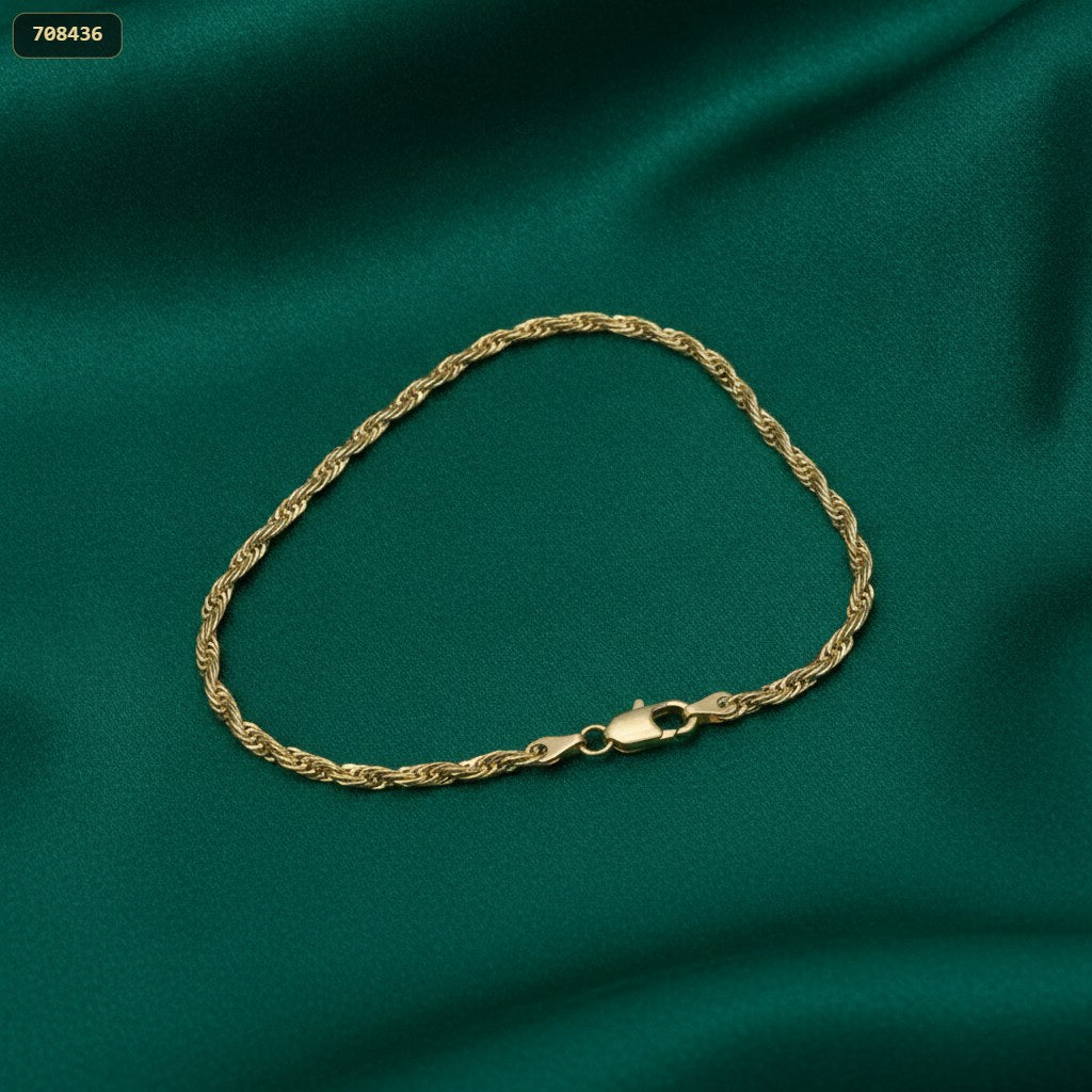 Pulsera Tipo Palito Torcido 21CM 3MM - con modelo