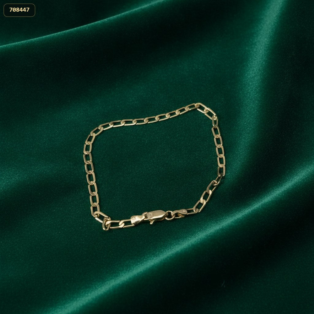 Pulsera Eslabon 3MM*20CM - fondo verde