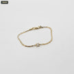Pulsera Tipo Tennis Baguette/centro Pasante Cristal 18CM - fondo blanco
