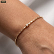Pulsera Tipo Tennis Baguette/centro Pasante Cristal 18CM - con modelo