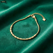 Pulsera Cola Raton Centro Tipo Baguette 2.3MM*17CM con Ext - fondo verde