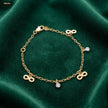 Pulsera 3 Infinitos 10MM con 2 Zircones - fondo verde