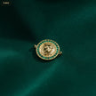 Separador Medalla Leon Borde Piedras 17*13MM - fondo verde