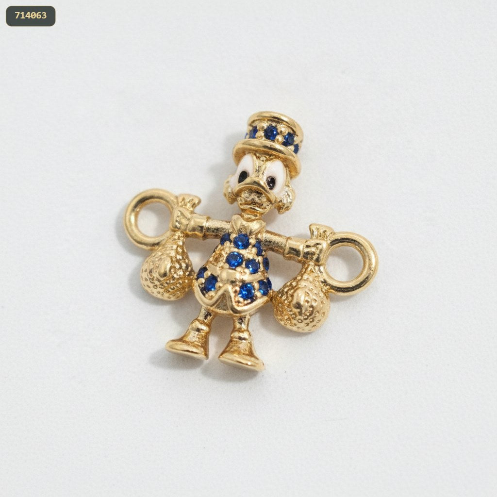 Accesorio Tio Scrooge con Saco de Dinero Tachonado Azul 2 - fondo blanco
