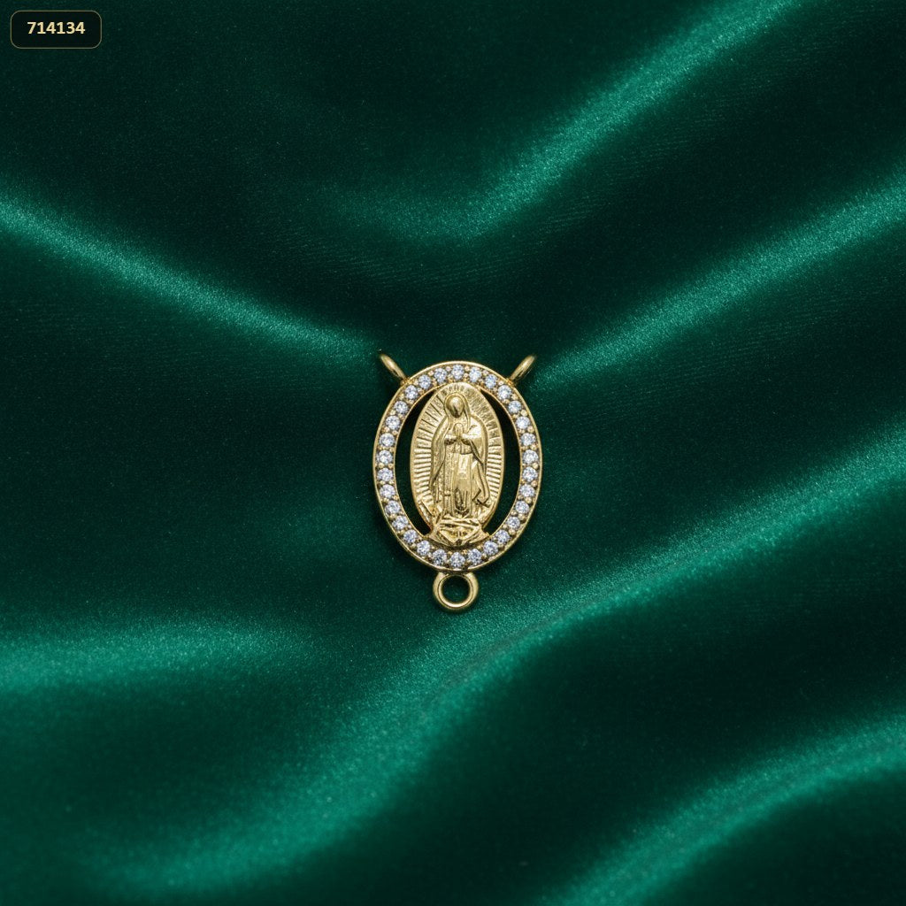 Crucero Guadalupe Borde Cristal Lt 11*17MM - fondo verde