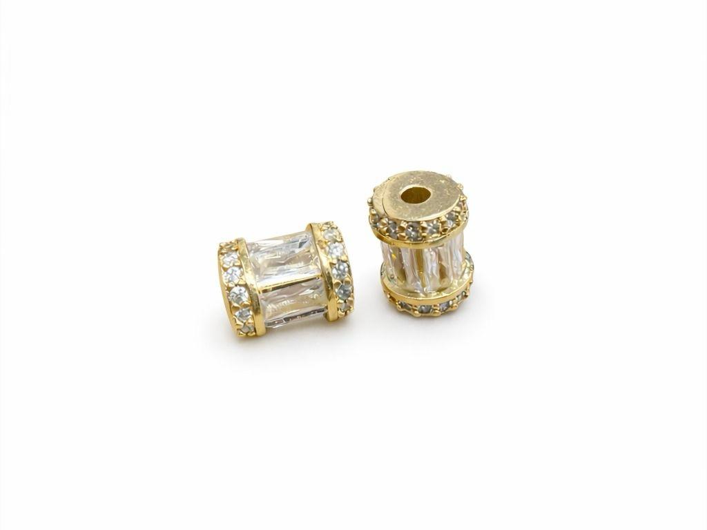 Pasante Cilindrico Microzircones 6*9MM