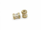 Pasante Cilindrico Microzircones 6*9MM