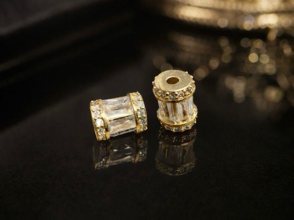 Pasante Cilindrico Microzircones 6*9MM