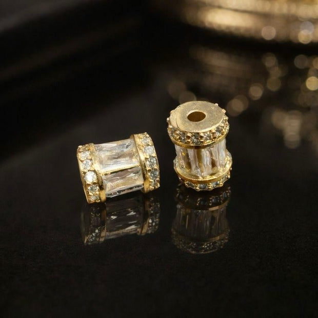 Pasante Cilindrico Microzircones 6*9MM