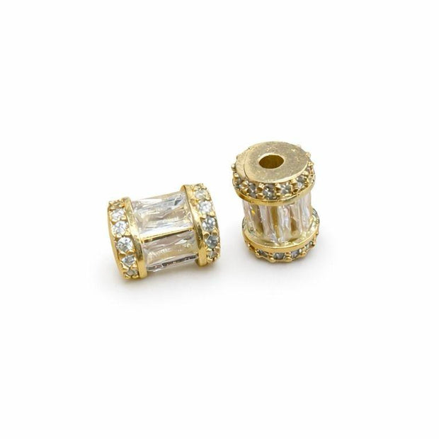 Pasante Cilindrico Microzircones 6*9MM