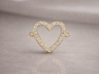 Separador Corazon con Zircones Cristal