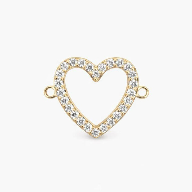Separador Corazon con Zircones Cristal