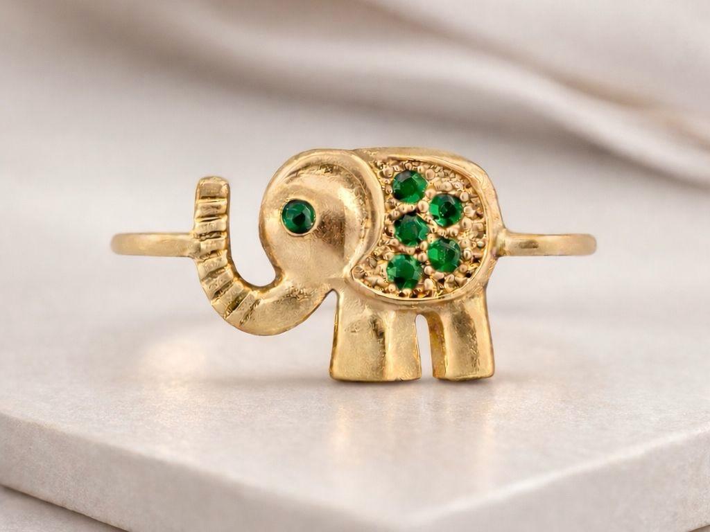 Separador Elefante 14*7MM Esmeraldas